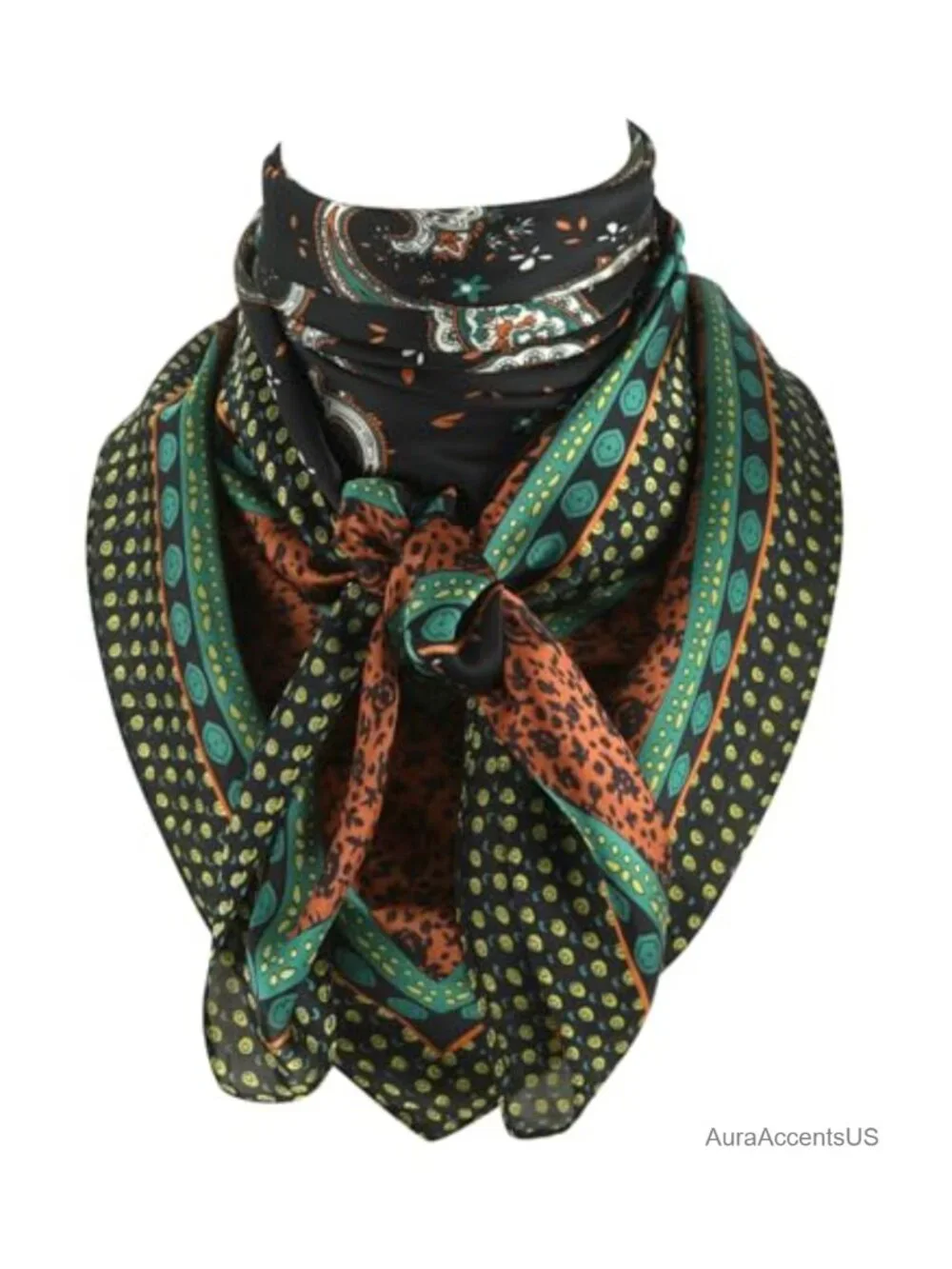 Extra Large Wild Rag Scarf for Women, Oversize Square Silk Feel Shawl, Western